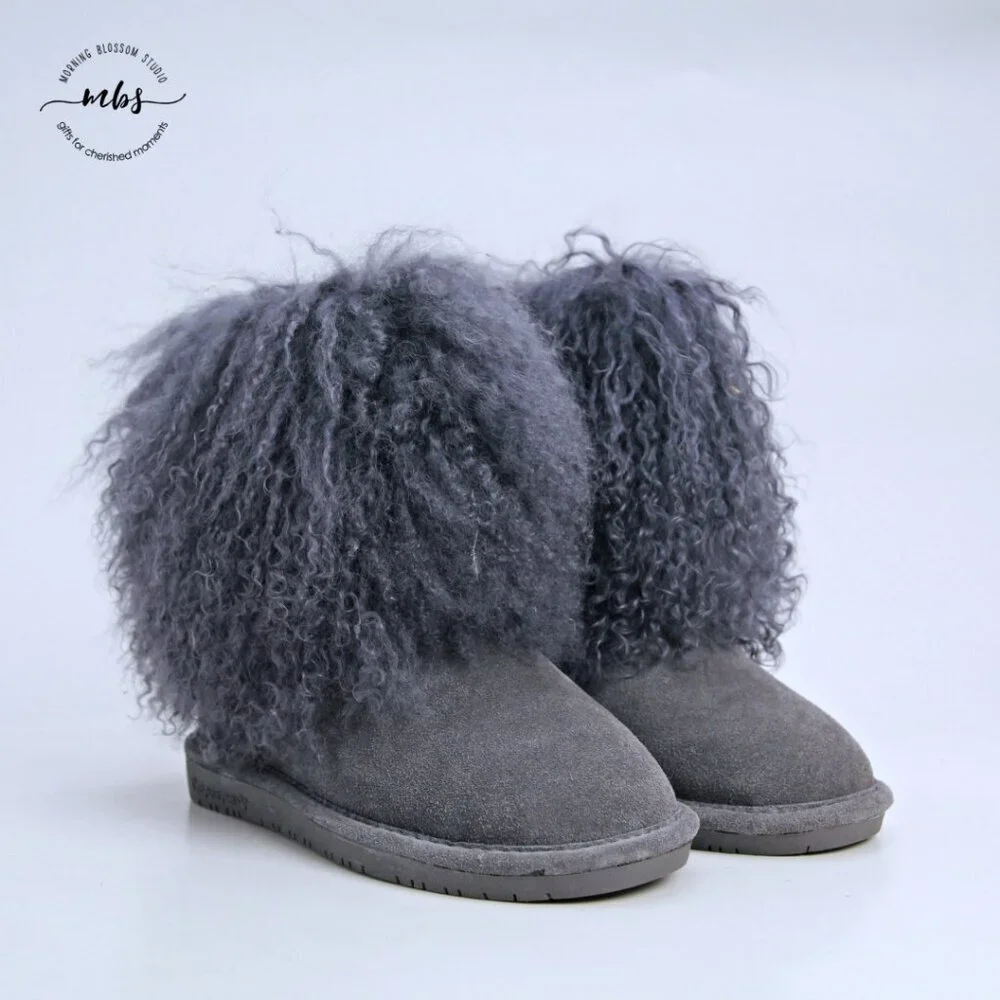 NWT Bearpaw Boo Boots‎ Charcoal Girl 5